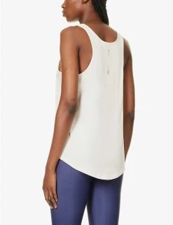 Issy Scoop-neck Recycled Cotton-blend Tank Top -Mode Charm Shop R04148913 NATURAL ALT03