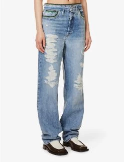 FRAME X Julia Sarr-Jamois Wide-leg High-rise Jeans -Mode Charm Shop R04149899 AIRWAVES ALT02