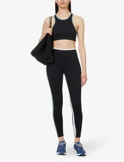 Blake Rigor Contrast-trim Stretch-woven Bra -Mode Charm Shop R04150051 BLACKTEALBLACKTEAL ALT01