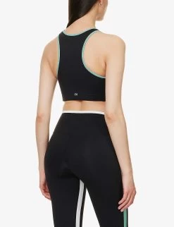 Blake Rigor Contrast-trim Stretch-woven Bra -Mode Charm Shop R04150051 BLACKTEALBLACKTEAL ALT03