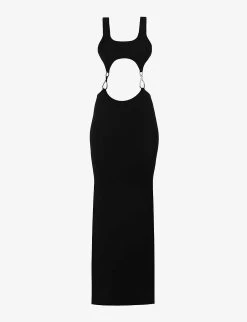 Heri Cut-out Woven Midi Dress