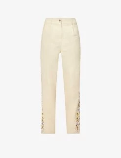 Haze Wide-leg High-rise Cotton-twill Trousers