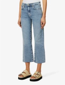 7 For All Mankind Cropped Alexa Straight-leg Mid-rise Stretch-denim Jeans -Mode Charm Shop R04152114 LUXEVINTAGESELFMADE ALT02