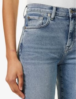 7 For All Mankind Cropped Alexa Straight-leg Mid-rise Stretch-denim Jeans -Mode Charm Shop R04152114 LUXEVINTAGESELFMADE ALT04