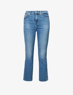 7 For All Mankind Slim Kick Mid-rise Stretch-denim Jeans