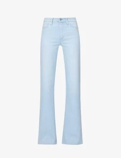 Paige Leenah Flared Mid-rise Denim-blend Jeans