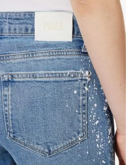 Paige Sabine Straight-leg Mid-rise Stretch-denim Jeans -Mode Charm Shop R04153162 ARTISTDISTRESSED ALT05