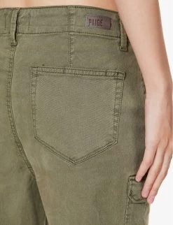 Paige Drew Mid-rise Straight-leg Regular-fit Stretch-woven Trousers -Mode Charm Shop R04153189 VINTAGEIVYGREEN ALT05