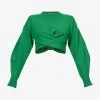 Alexander McQueen Twist-design Cropped Mohair Wool-blend Knitted Jumper 1 Alexander McQueen Twist-design Cropped Mohair Wool-blend Knitted Jumper -Mode Charm Shop R04153288 BRIGHTGREEN M