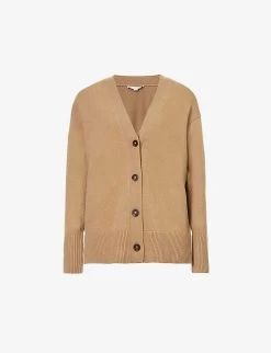 Vince Weekend V-neck Wool And Cashmere-blend Cardigan