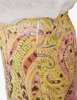 Ikks Paisley-print Stretch-woven Maxi Skirt -Mode Charm Shop R04156349 YELLOW ALT04
