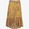 Ikks Paisley-print Stretch-woven Maxi Skirt -Mode Charm Shop R04156349 YELLOW M