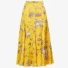 Erdem Floral-pattern Flared-hem Woven Midi Skirt -Mode Charm Shop R04160729 OPHELIAVINECUMIN M
