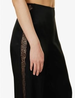 BEC + BRIDGE Spencer Lace-trim Satin Trousers -Mode Charm Shop R04161130 BLACK ALT04
