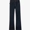 Zadig & Voltaire Emile Wide-leg Mid-rise Stretch-denim Jeans -Mode Charm Shop R04164059 BRUT M