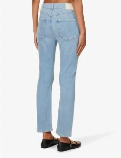 CITIZENS OF HUMANITY Jolene Whiskered High-rise Slim-leg Stretch-denim Jeans -Mode Charm Shop R04164580 PIXIE ALT03