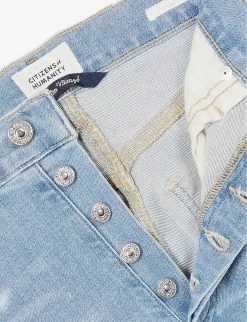 CITIZENS OF HUMANITY Jolene Whiskered High-rise Slim-leg Stretch-denim Jeans -Mode Charm Shop R04164580 PIXIE ALT06