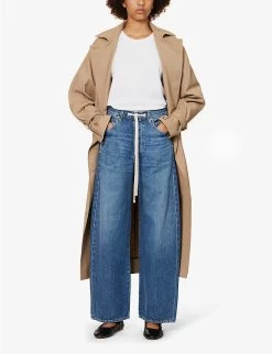 CITIZENS OF HUMANITY Brynn Wide-leg Mid-rise Organic-denim Jeans -Mode Charm Shop R04164585 ATLANTISMDINDIGO ALT01