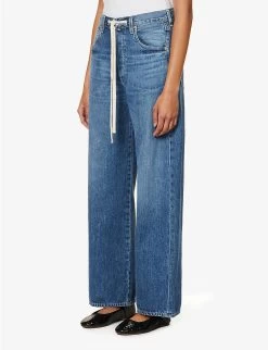 CITIZENS OF HUMANITY Brynn Wide-leg Mid-rise Organic-denim Jeans -Mode Charm Shop R04164585 ATLANTISMDINDIGO ALT02