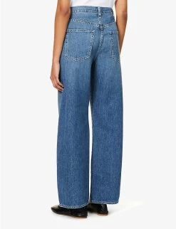 CITIZENS OF HUMANITY Brynn Wide-leg Mid-rise Organic-denim Jeans -Mode Charm Shop R04164585 ATLANTISMDINDIGO ALT03
