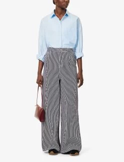 Chiara Relaxed-fit Cotton Shirt -Mode Charm Shop R04164602 SKY ALT01