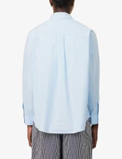 Chiara Relaxed-fit Cotton Shirt -Mode Charm Shop R04164602 SKY ALT03