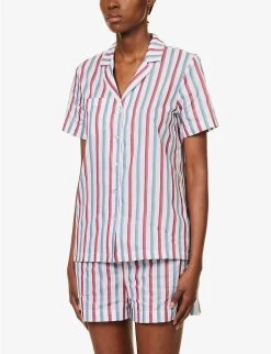 Capri Striped Cotton-poplin Pyjama Set -Mode Charm Shop R04164706 MULTICOLOURED ALT02