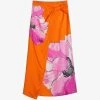 Ted Baker Bethhie Floral-print Woven Maxi Skirt -Mode Charm Shop R04166178 BRTORANGE M