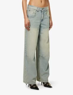 Jaded London Colossus Faded-wash Wide-leg Low-rise Jeans 9 Jaded London Colossus Faded-wash Wide-leg Low-rise Jeans -Mode Charm Shop R04166574 LIGHTWASH ALT02