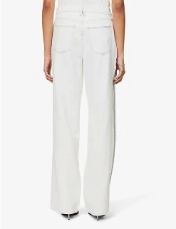 GOOD AMERICAN Good Boy Side-split Relaxed-fit Denim-blend Jeans -Mode Charm Shop R04166599 INDIGO497 ALT04