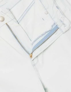 GOOD AMERICAN Good Boy Side-split Relaxed-fit Denim-blend Jeans -Mode Charm Shop R04166599 INDIGO497 ALT06