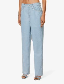 GOOD AMERICAN Good '90s Straight-leg Mi-rise Denim-blend Jeans -Mode Charm Shop R04166600 INDIGO498 ALT03