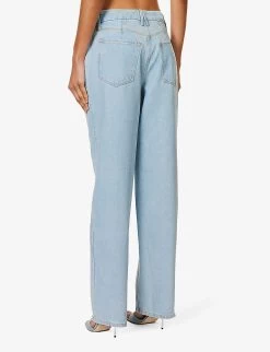 GOOD AMERICAN Good '90s Straight-leg Mi-rise Denim-blend Jeans -Mode Charm Shop R04166600 INDIGO498 ALT04