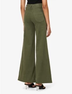 GOOD AMERICAN Good Waist Palazzo Wide-leg High-rise Stretch-denim Jeans -Mode Charm Shop R04166633 FERN002 ALT04