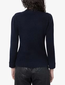 Zadig & Voltaire Betson Diamanté-embellished Cashmere Jumper -Mode Charm Shop R04167411 ENCRE ALT03