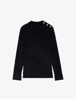 Zadig & Voltaire Betson Diamanté-embellished Cashmere Jumper