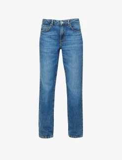 Niagra Straight-leg Mid-rise Organic And Recycled Denim-blend Jeans