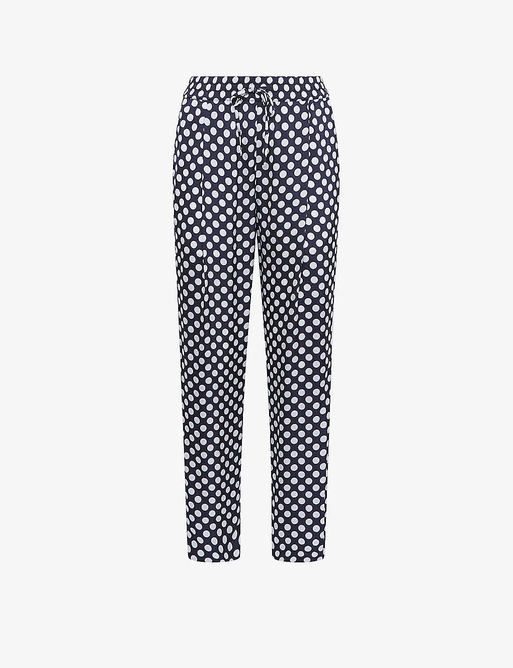 Reiss Ezra Polka-dot Tapered-leg Midi-rise Woven Trousers 2 Reiss Ezra Polka-dot Tapered-leg Midi-rise Woven Trousers