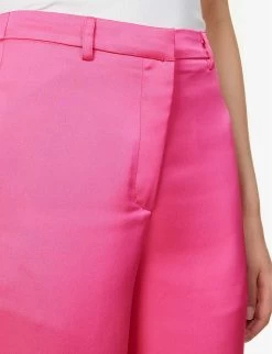 Exclusive&nbsp;Ashley Wide-leg Mid-rise Woven Trousers -Mode Charm Shop R04169547 FUCHSIA ALT04