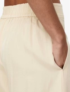 Joseph Thurlow Wide-leg Mid-rise Silk And Cotton-blend Trousers -Mode Charm Shop R04169962 ALABASTER ALT03