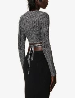 Peephole Cut-out Knitted Top -Mode Charm Shop R04170532 BLACKLUREX ALT03