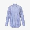 Rag & Bone Maxine Striped Patch-pocket Relaxed-fit Cotton Shirt -Mode Charm Shop R04170707 BLUESTRIPE M