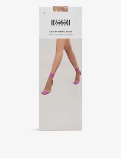 Wolford Colour Shade Semi-sheer Ankle-rise Stretch-woven Socks