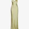 Keisha Cowl-neck Satin Bridesmaid Dress -Mode Charm Shop R04171517 OLIVE M