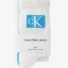 Calvin Klein Logo-print Pack Of Two Stretch-cotton Blend Socks -Mode Charm Shop R04172156 WHITEBLUECRUSH M