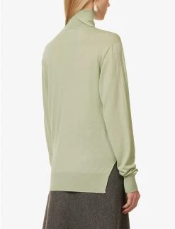 Jil Sander Turtleneck Silk, Cashmere And Wool-blend Jumper -Mode Charm Shop R04173099 332 ALT03