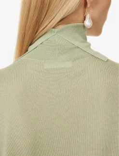 Jil Sander Turtleneck Silk, Cashmere And Wool-blend Jumper -Mode Charm Shop R04173099 332 ALT05