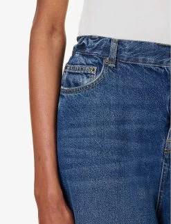 Sasha Wide-leg Mid-rise Denim Jeans -Mode Charm Shop R04173163 DARKBLUE ALT04