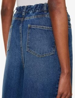 Sasha Wide-leg Mid-rise Denim Jeans -Mode Charm Shop R04173163 DARKBLUE ALT05