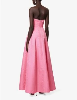Rebecca Vallance Carmelita Corseted Sweetheart-neck Woven Gown -Mode Charm Shop R04174371 PINK ALT03